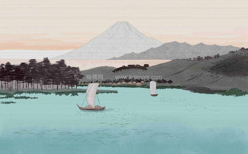 高清山水壁纸_壁画贴图下载-1