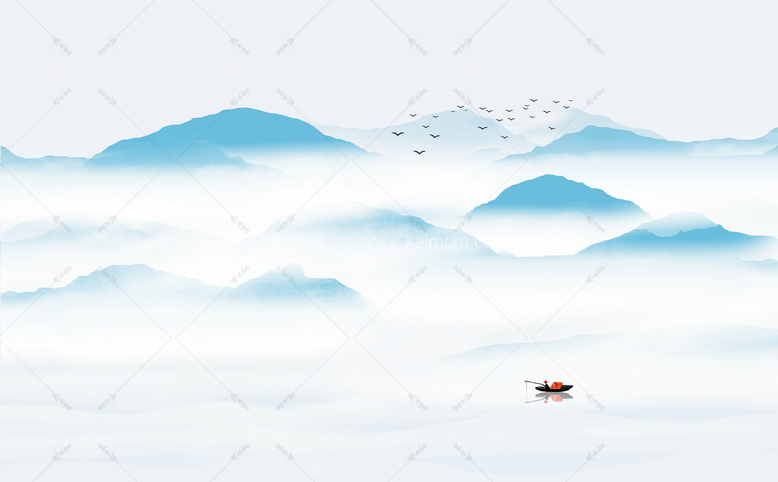 高清山水壁纸_壁画贴图下载-1