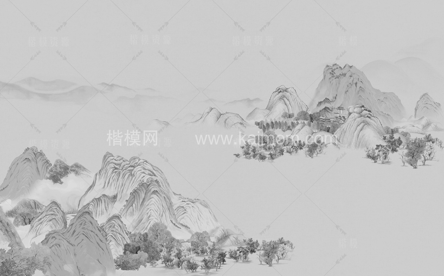 高清山水壁纸_壁画贴图下载-1