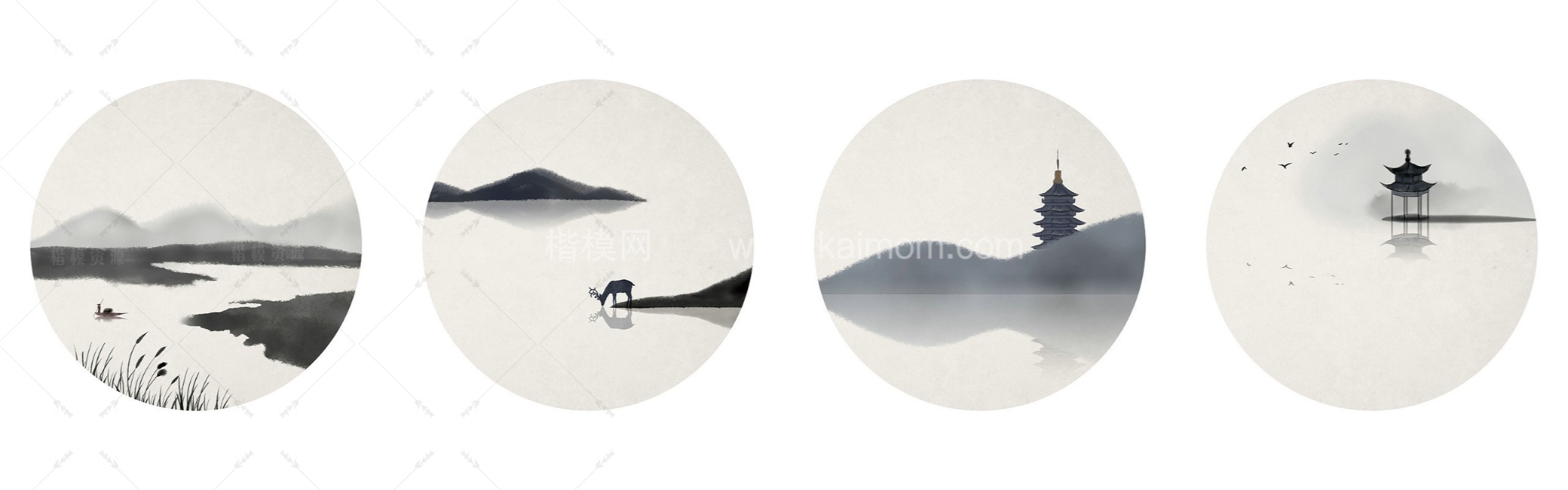 高清山水壁纸_壁画贴图下载-1