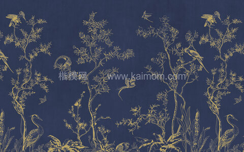 高清壁画_鹤_荷_花鸟贴图下载-1