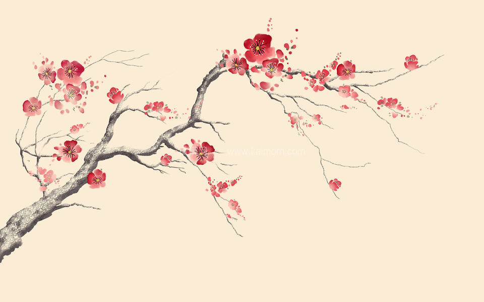 高清壁画_鹤_荷_花鸟贴图下载-1