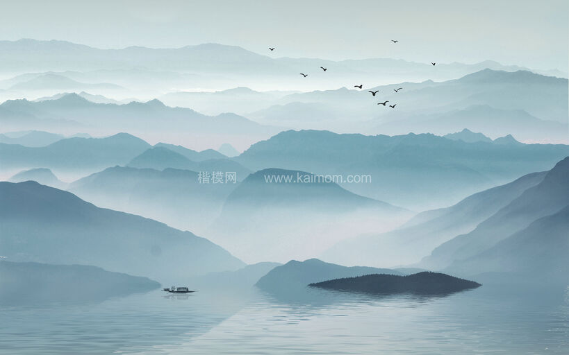 高清山水壁纸_壁画贴图下载-1