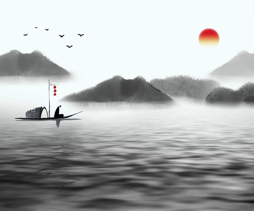 高清山水壁纸_壁画贴图下载-1