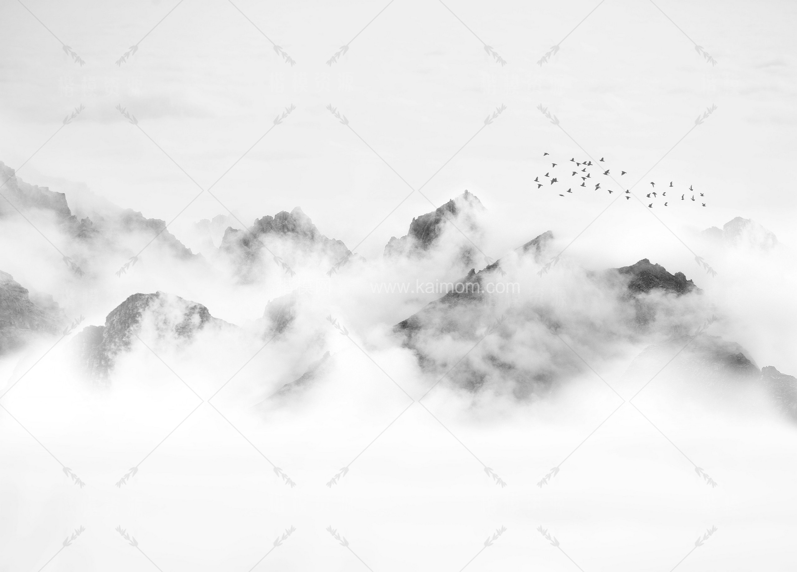 高清山水壁纸_壁画贴图下载-1