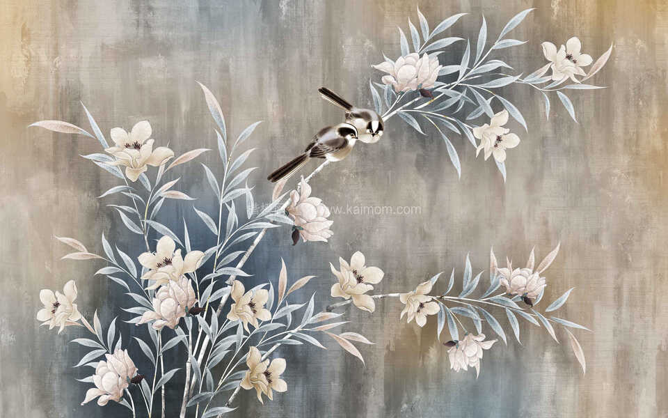 高清壁画_鹤_荷_花鸟贴图下载-1