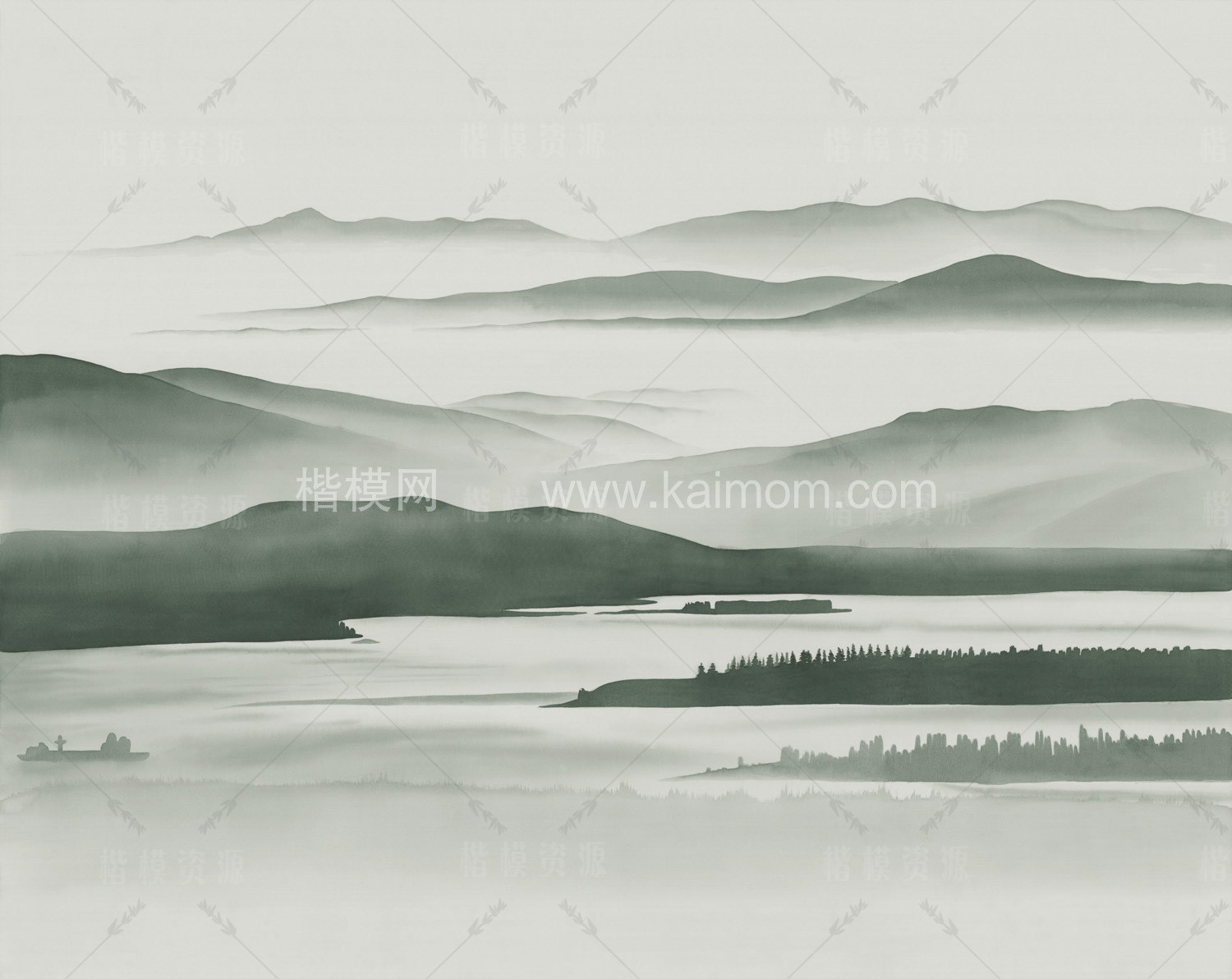 高清山水壁纸_壁画贴图下载-1