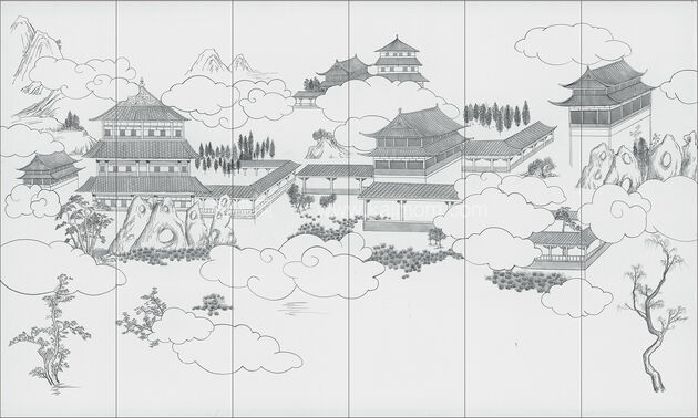 高清山水壁纸_壁画贴图下载-1