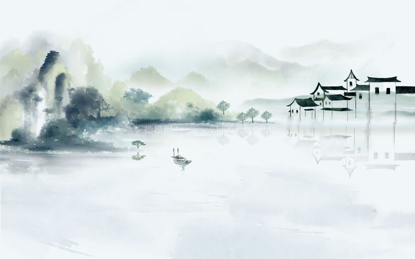 高清山水壁纸_壁画贴图下载-1