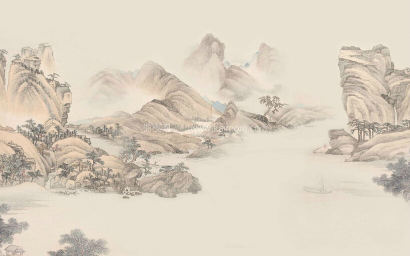 高清山水壁纸_壁画贴图下载-1