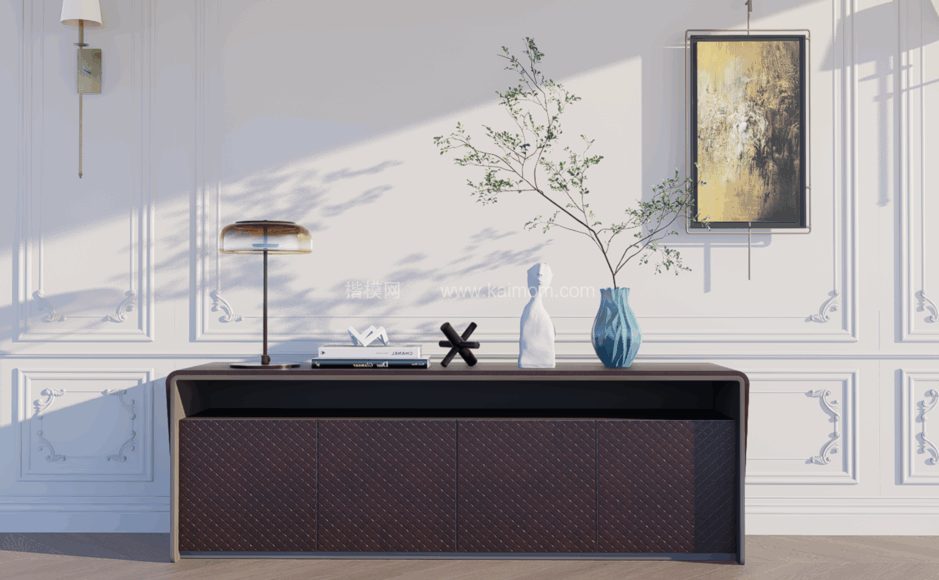 玄关柜_端景台SU模型下载-1