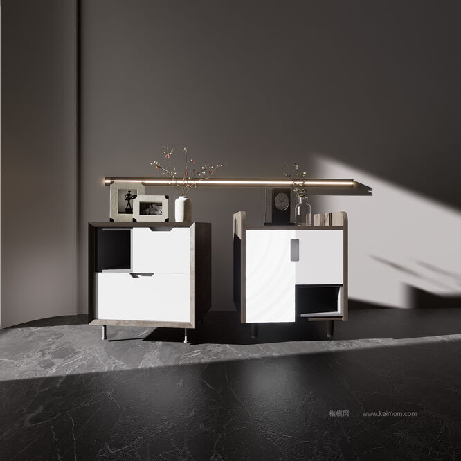 床头柜D5模型下载-1