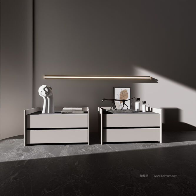 床头柜D5模型下载-1