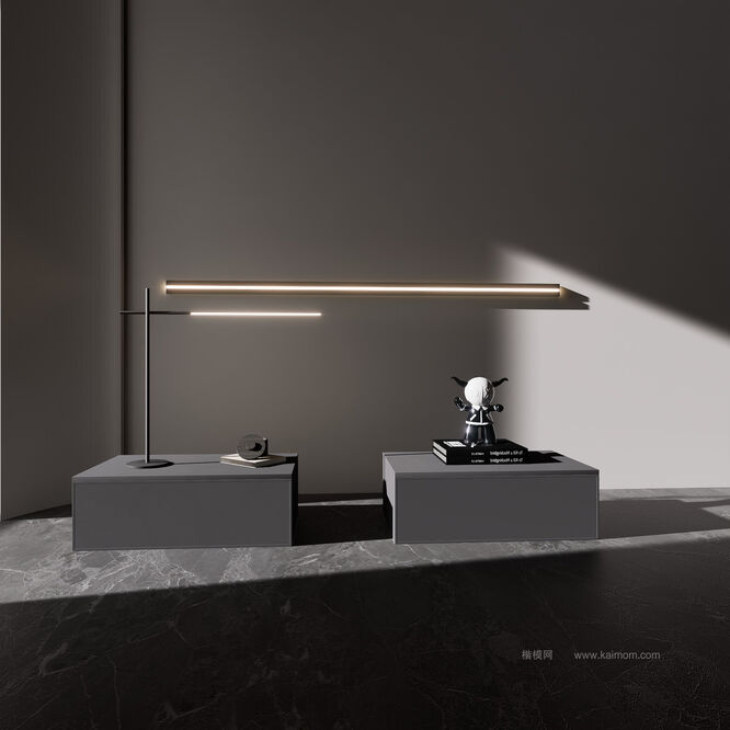 床头柜D5模型下载-1