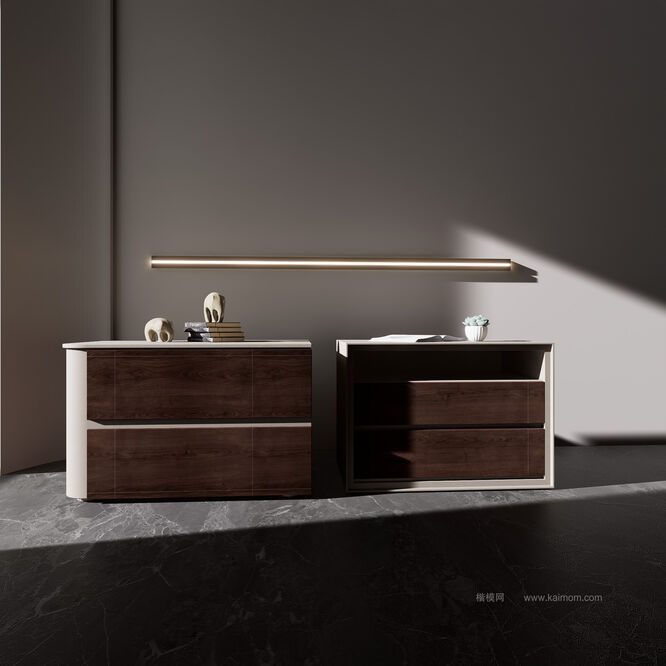 床头柜D5模型下载-1