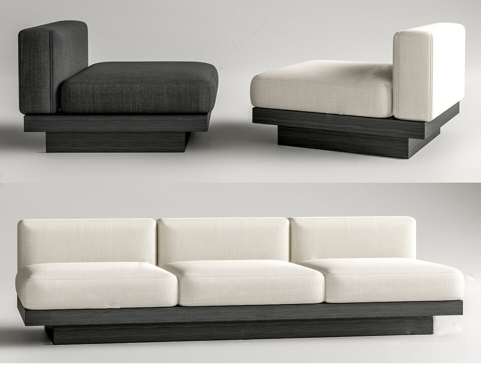 多人沙发SU模型下载-1