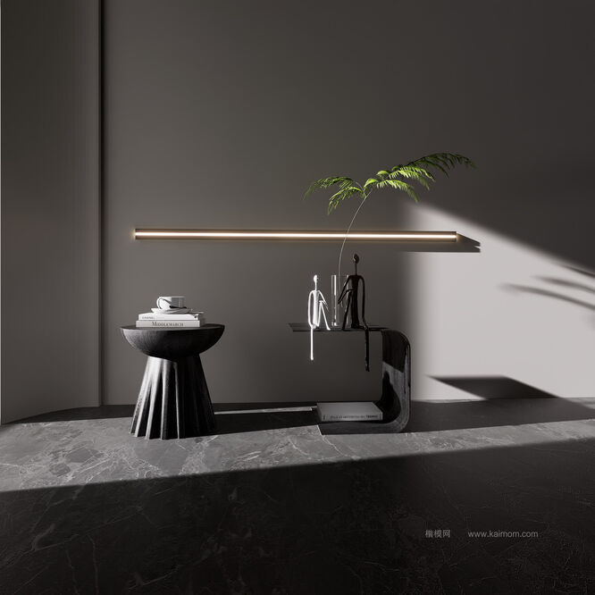 床头柜D5模型下载-1