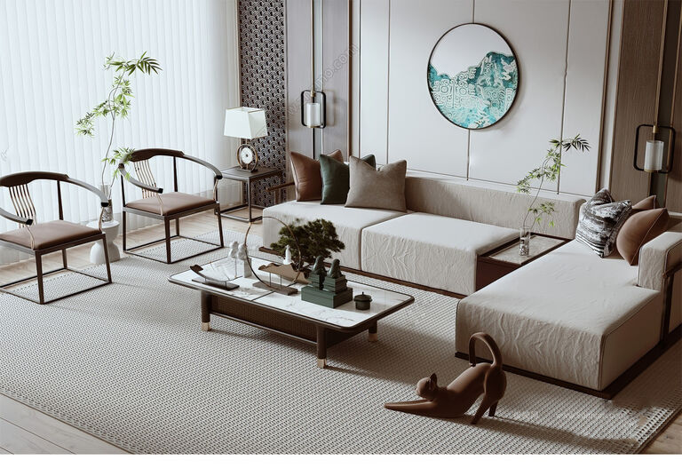 多人沙发SU模型下载-1