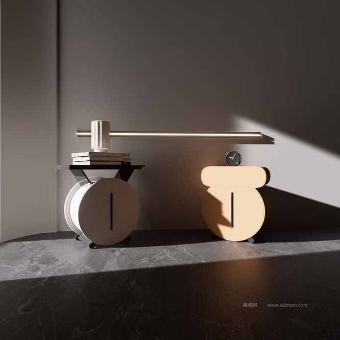 床头柜D5模型下载-1