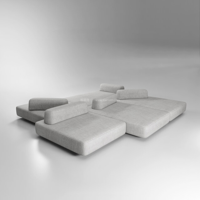 SU多人沙发模型，Ens直接渲染，免调材质-1