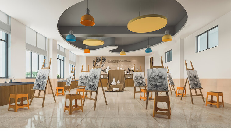 兴趣班教室_音乐教室SU模型下载-1