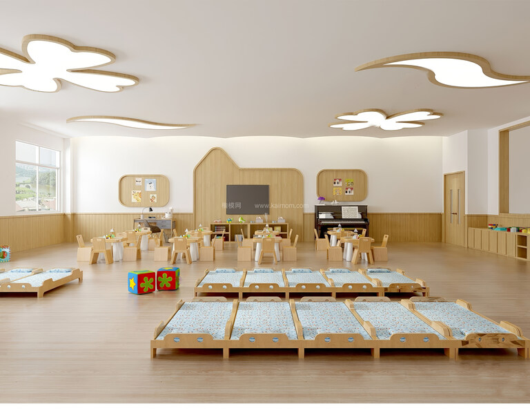 幼儿园床铺SU模型下载-1