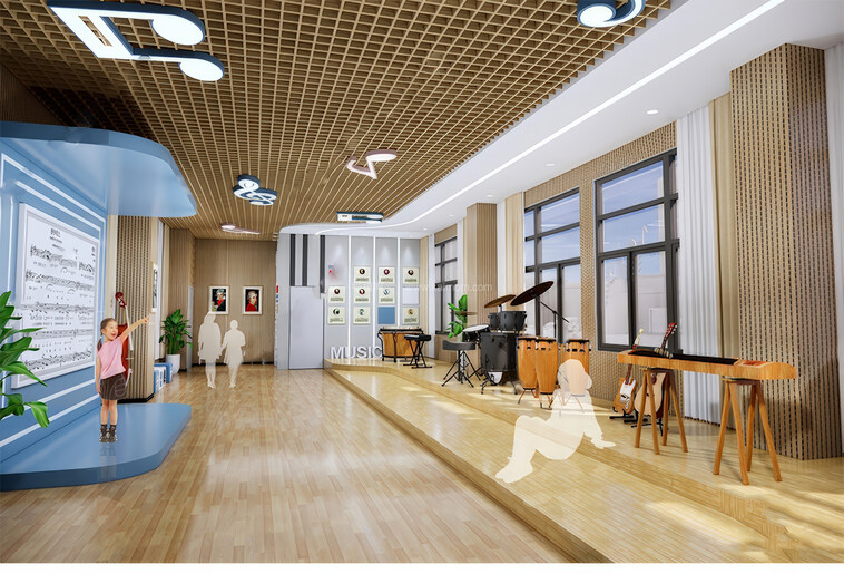 兴趣班教室_音乐教室SU模型下载-2