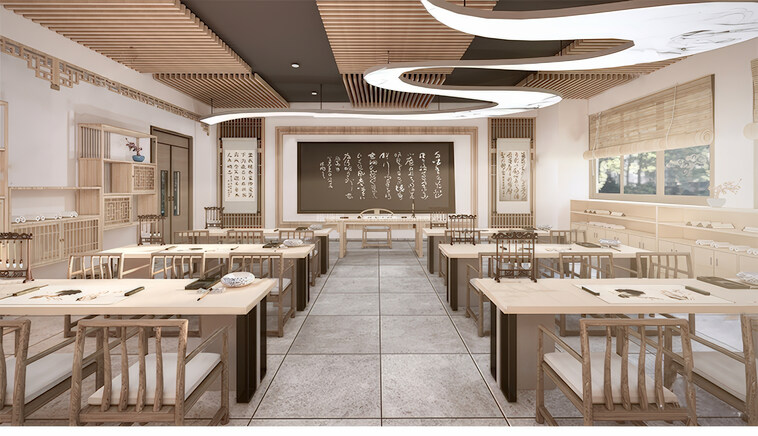 兴趣班教室_音乐教室SU模型下载-3