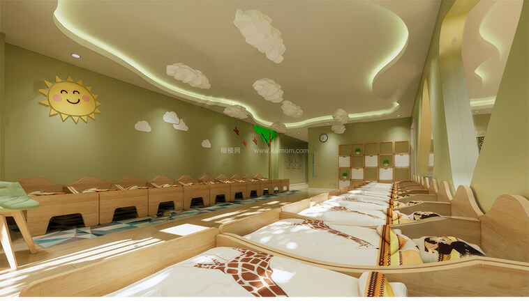 幼儿园床铺SU模型下载-2