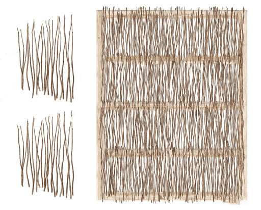 民宿竹子隔断SU模型下载-1