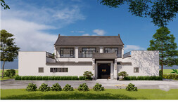 别墅_自建房SU模型下载-3
