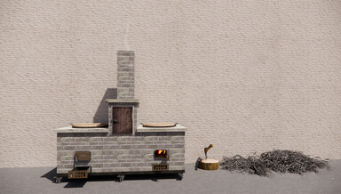 土灶台_柴火灶su模型-1