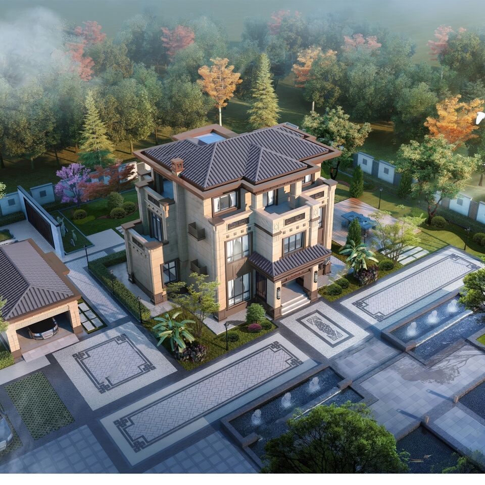 别墅_自建房SU模型下载-1