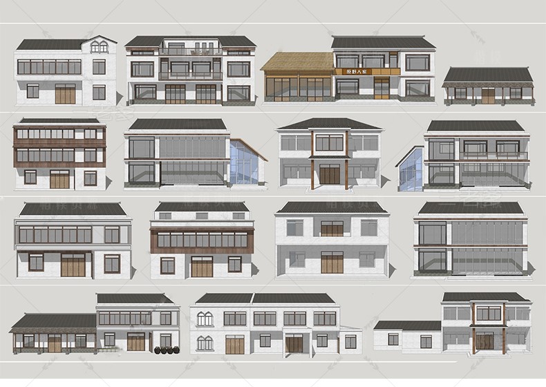别墅_自建房SU模型下载-1