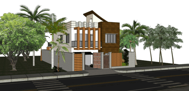 别墅_自建房SU模型下载-1