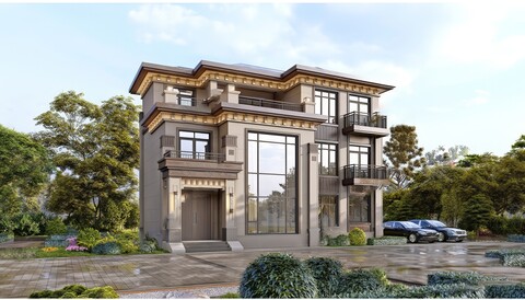 别墅_自建房SU模型下载-1