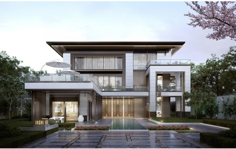 别墅_自建房SU模型下载-1