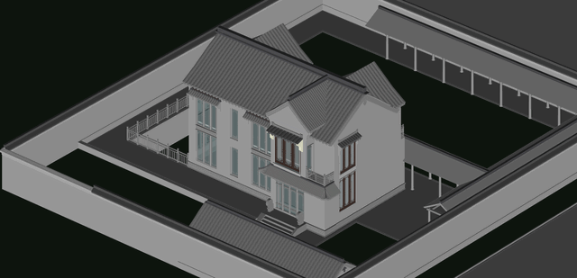别墅_自建房SU模型下载-2