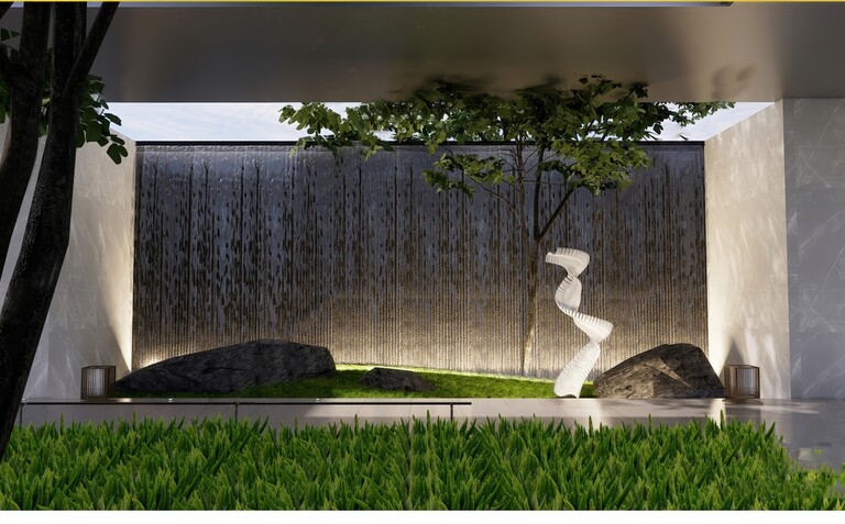 水景_瀑布SU模型下载-1