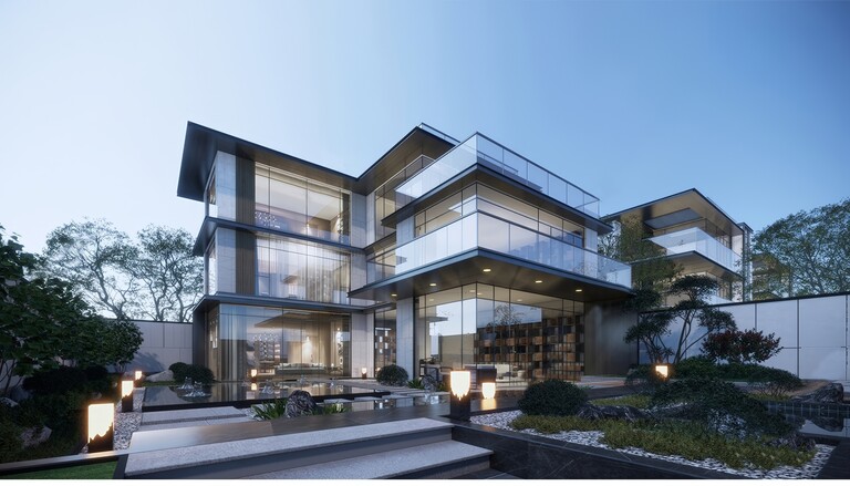 别墅_自建房SU模型下载-1