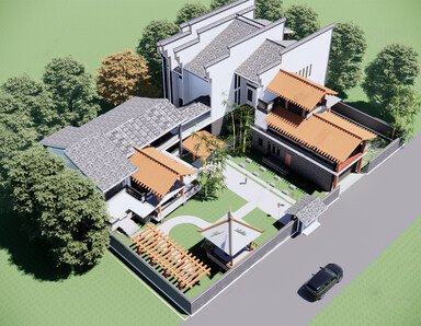 别墅_自建房SU模型下载-1
