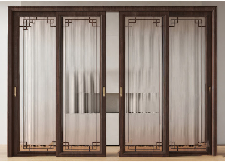 玻璃门SU模型下载-1