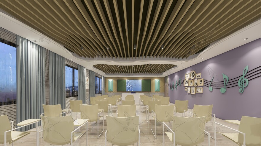 教室_培训班_兴趣班SU模型下载-1