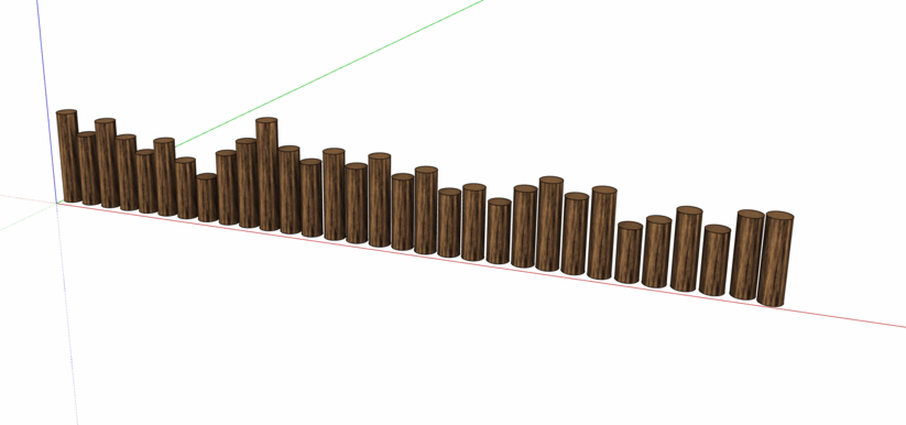 杉木桩_木方_SU模型-1
