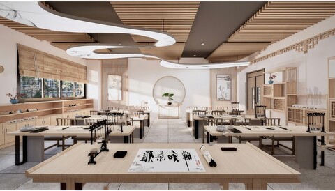 教室_培训班_兴趣班SU模型下载-2