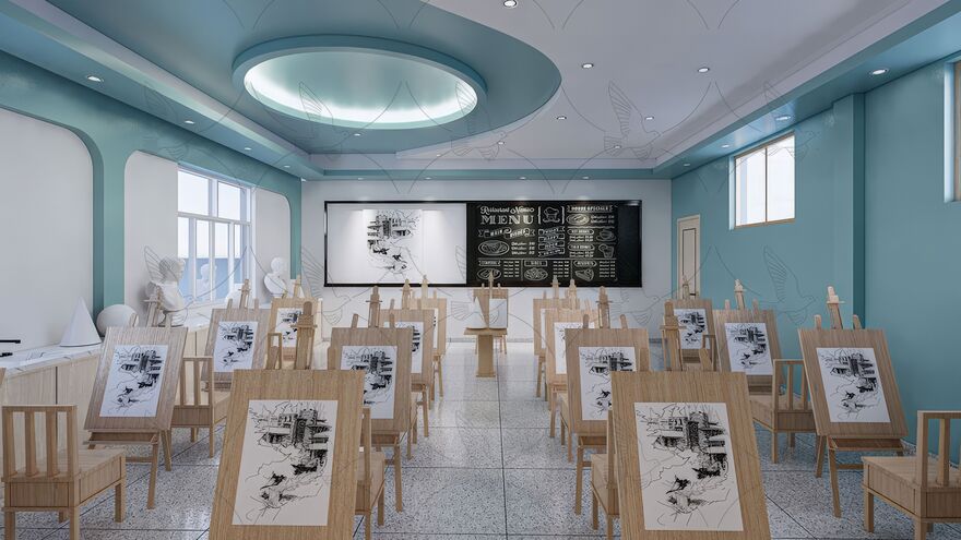 教室_培训班_兴趣班SU模型下载-1