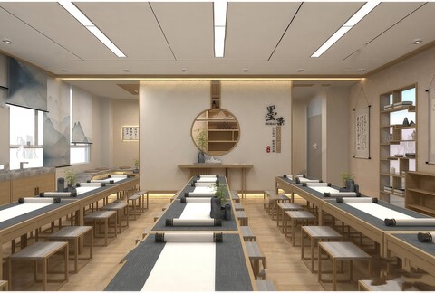 教室_培训班_兴趣班SU模型下载-1