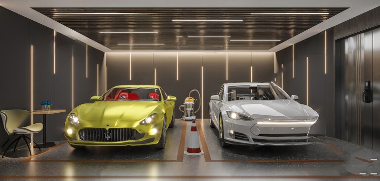 停车场SU模型下载-1