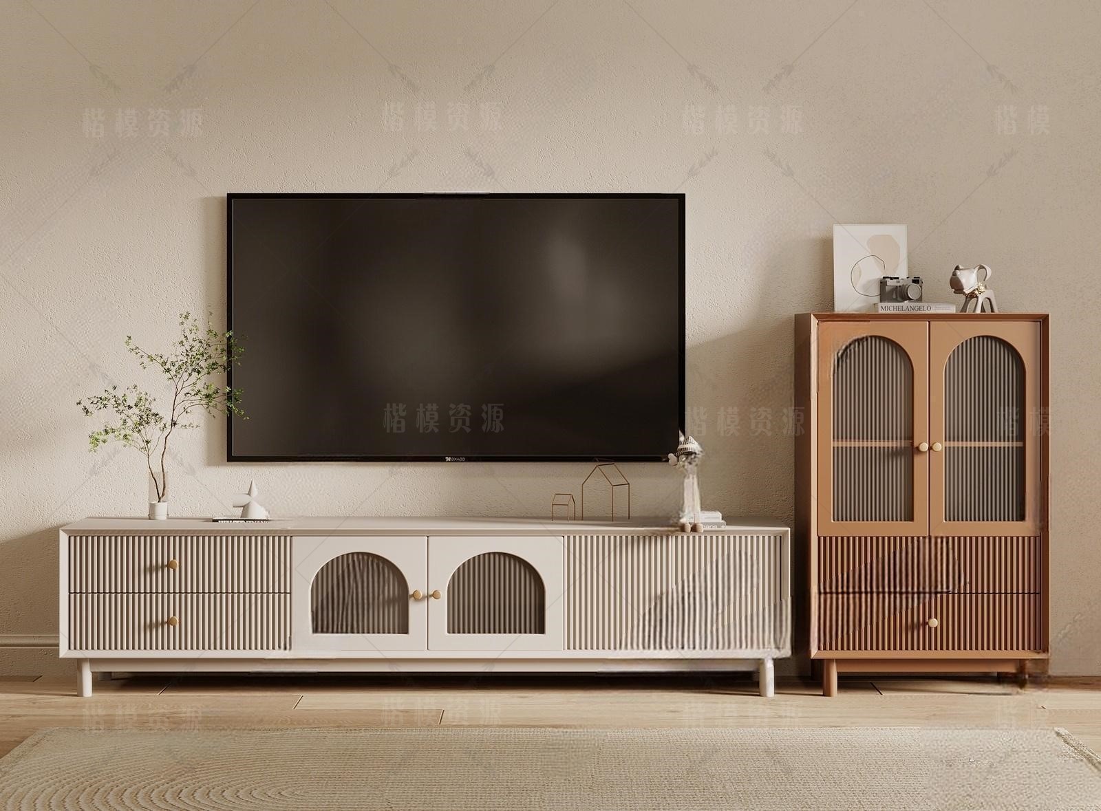 电视柜SU模型下载-1