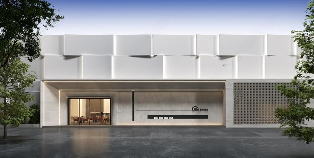 店铺门面_门头SU模型下载-1